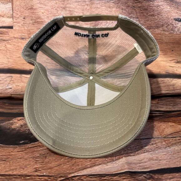 1925 COTTON CO Vintage Style Baseball Hat Khaki Green Snapback Cap Adjustable - Picture 6 of 8